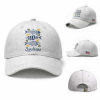 Minimal Sardines Fishermen Aesthetic Retro Baseball Cap