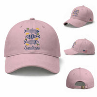 Minimal Sardines Fishermen Aesthetic Retro Baseball Cap