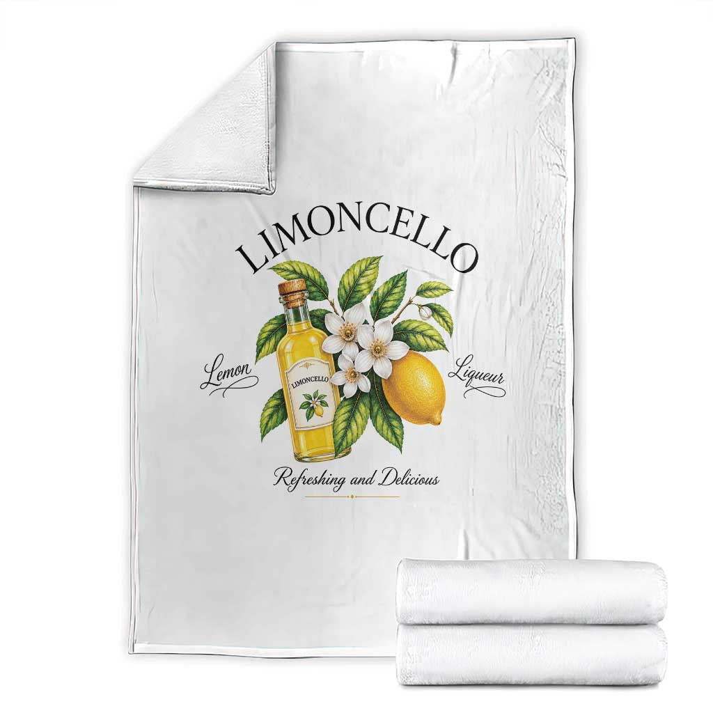 Italian Summer Limoncello Lemon Liqueur Amalfi Italy Throw Blanket