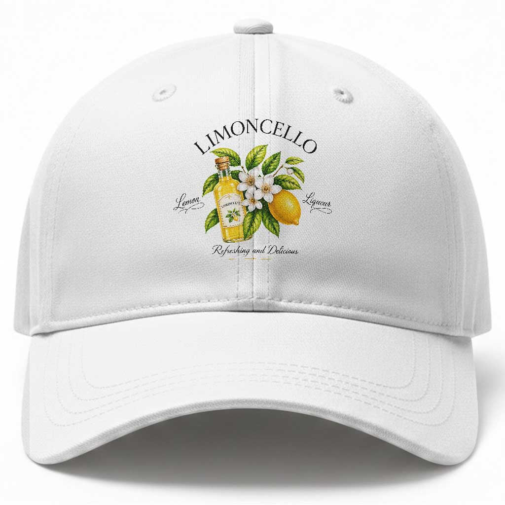 Italian Summer Limoncello Lemon Liqueur Amalfi Italy Baseball Cap