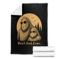 Vintage Best Dad Ever Bigfoot Papa Fathers Day Throw Blanket