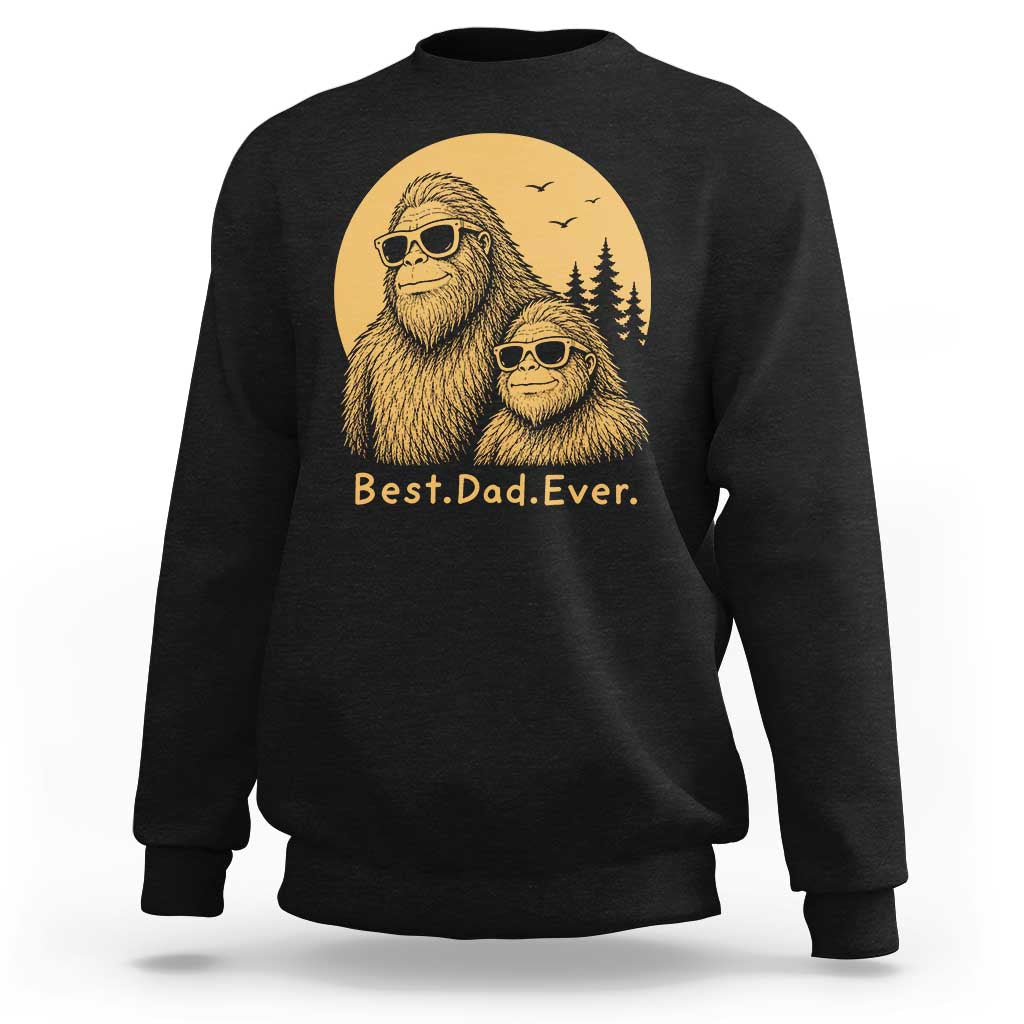 Vintage Best Dad Ever Bigfoot Papa Fathers Day Sweatshirt