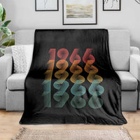 60th Birthday Throw Blanket Vintage 1966 Retro 60 Years Old Birthday