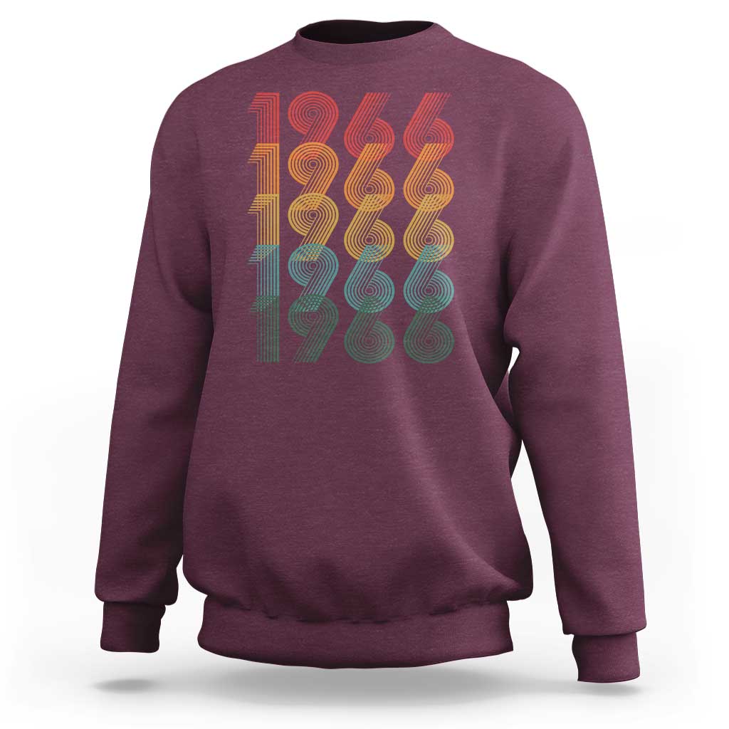 60th Birthday Sweatshirt Vintage 1966 Retro 60 Years Old Birthday