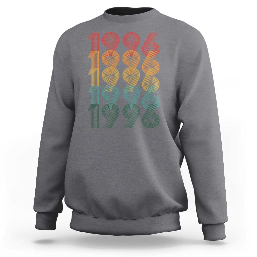 30th Birthday Sweatshirt Vintage 1996 Retro 30 Years Old Birthday