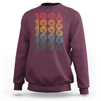 30th Birthday Sweatshirt Vintage 1996 Retro 30 Years Old Birthday