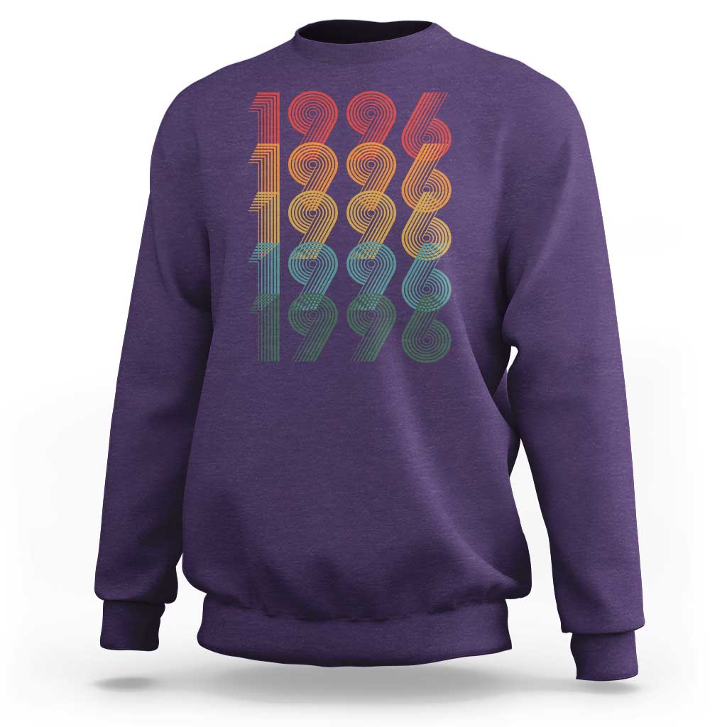 30th Birthday Sweatshirt Vintage 1996 Retro 30 Years Old Birthday