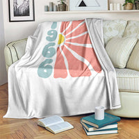 60th Birthday Throw Blanket Vintage 1966 Boho Flowers 60 Years Old Birthday