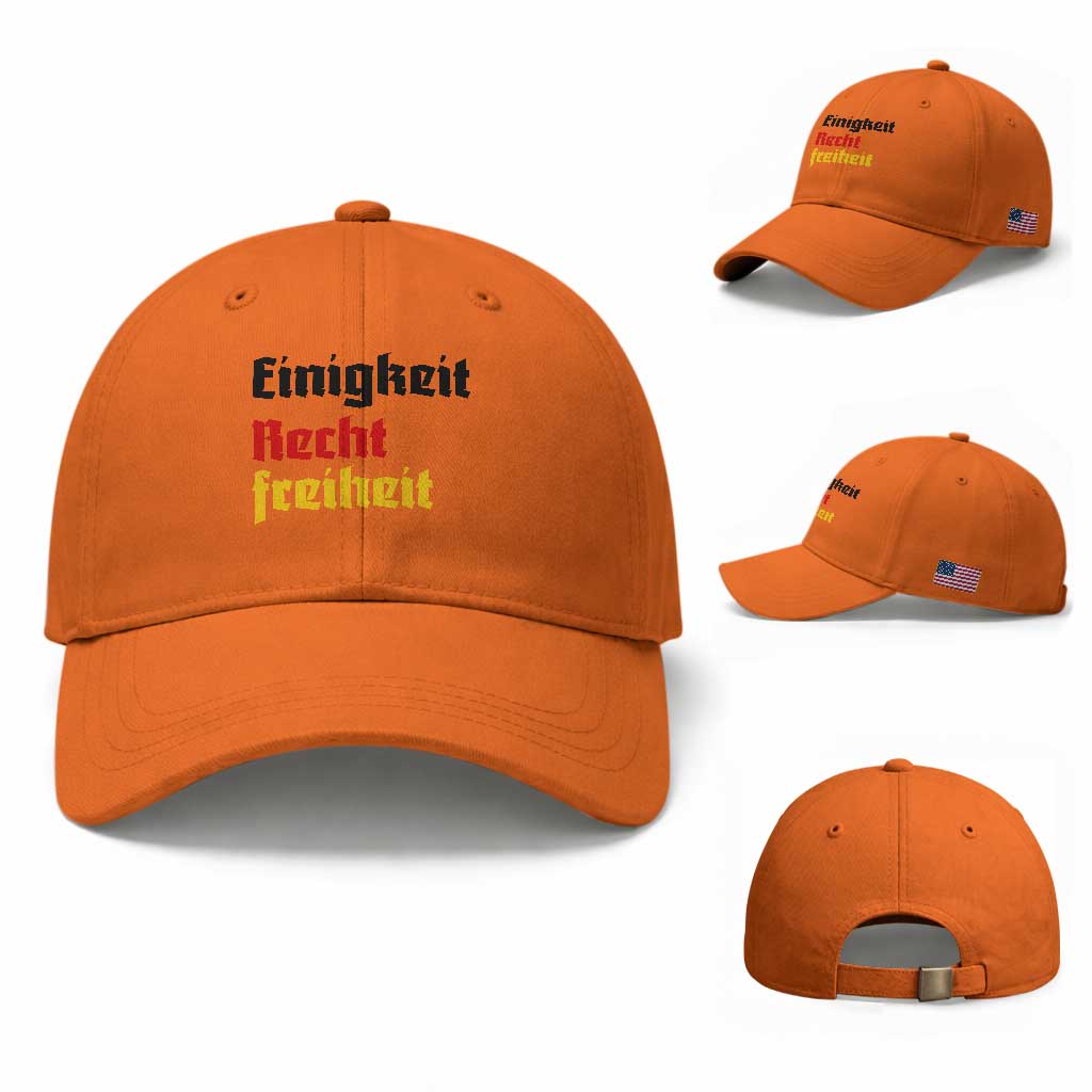 German Heritage Baseball Cap Einigkeit Recht Freiheit Germany Flag