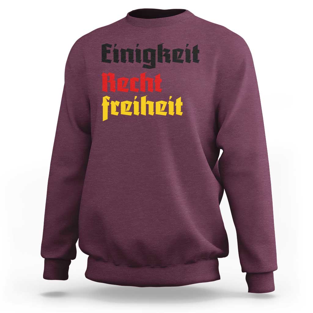 German Heritage Sweatshirt Einigkeit Recht Freiheit Germany Flag - Wonder Print Shop
