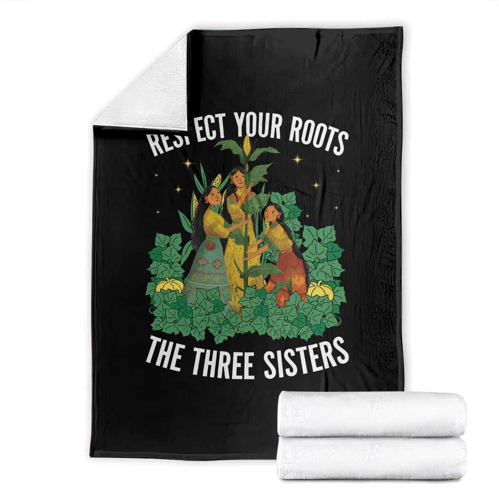 Three Sisters Respect Your Roots Throw Blanket Native American Heritage History Month - Wonder Print Shop