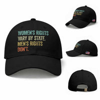 Women's Rights Vary By State Men Rights Don't Feminist Retro Baseball Cap