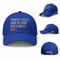 Women's Rights Vary By State Men Rights Don't Feminist Retro Baseball Cap