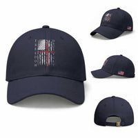 Deus Vult Freedom Catholic Knight Templar American Flag Baseball Cap