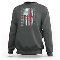 Deus Vult Freedom Catholic Knight Templar American Flag Sweatshirt