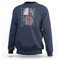 Deus Vult Freedom Catholic Knight Templar American Flag Sweatshirt