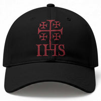 IHS Jerusalem Cross Medieval Crusaders Funny Knights Templar Baseball Cap