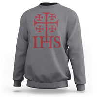 IHS Jerusalem Cross Medieval Crusaders Funny Knights Templar Sweatshirt
