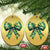 Funny Christmas Coquette Christmas Ornament Green Xmas Tree Bow - Wonder Print Shop