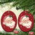 Xmas Coquette Pink Santa Bow Christmas Ornament - Wonder Print Shop