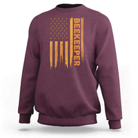 Beekeeping American Flag Honeycomb Honey Bees Beekeeper Sweatshirt