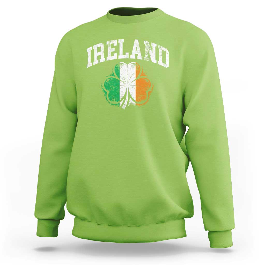 Irish Pride Sweatshirt Ireland Shamrock Flag St Patricks Day