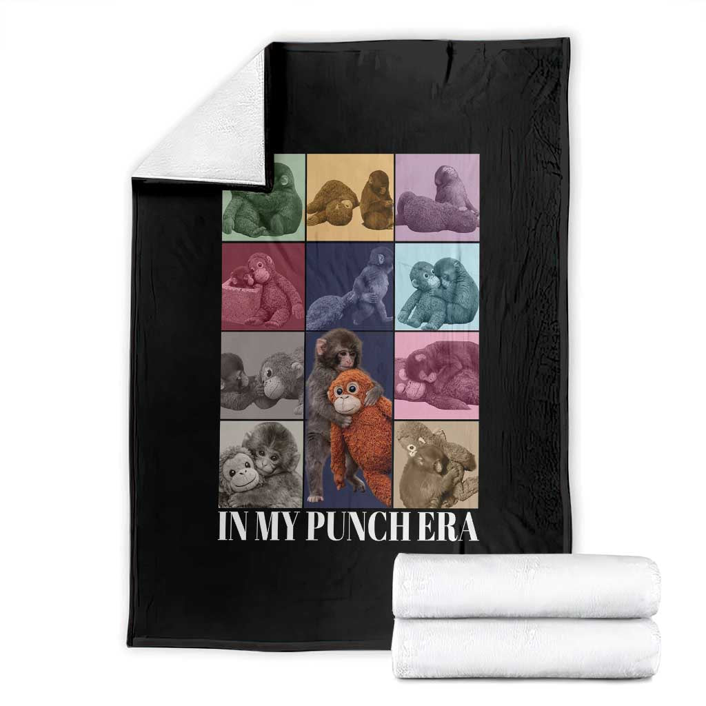 Punch The Monkey Throw Blanket In My Punch Era Baby Monkey Hugging Plush