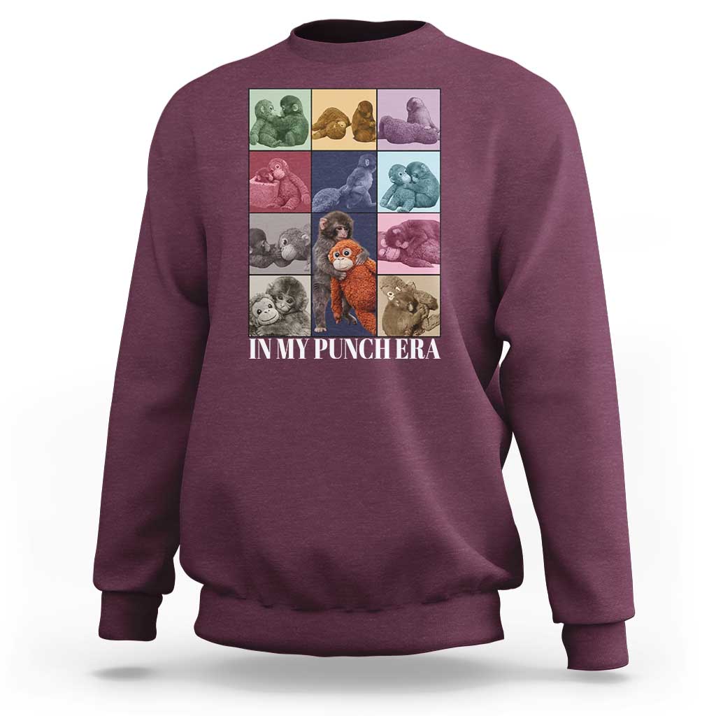 Punch The Monkey Sweatshirt In My Punch Era Baby Monkey Hugging Plush