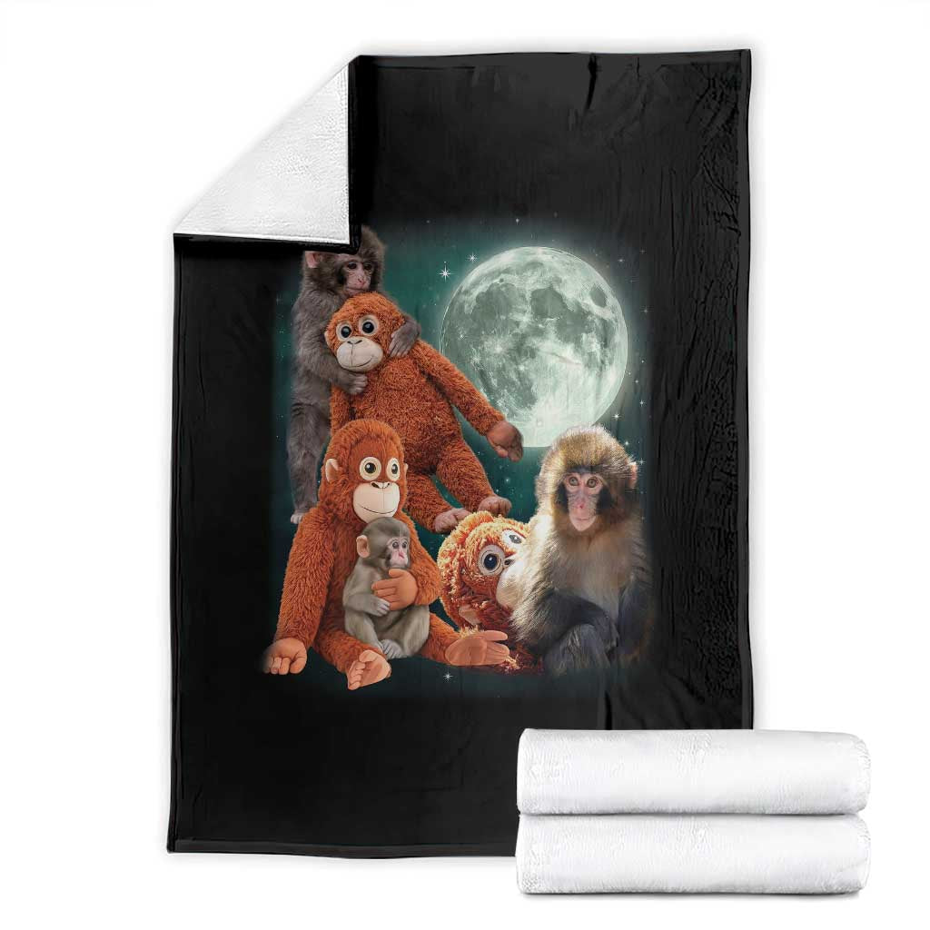 Baby Monkey Punch Throw Blanket Three Punch Moon Orange Toy
