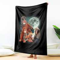 Baby Monkey Punch Throw Blanket Three Punch Moon Orange Toy