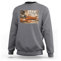 Team Punch Baby Monkey Plush Hugging Meme Sweatshirt