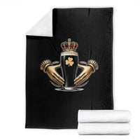 Irish Stout Claddagh Ring Beer Galway Ireland Souvenir Throw Blanket