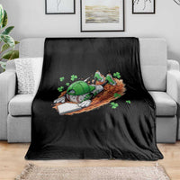 Funny Baseball St Patricks Day Home Plate Drip Throw Blanket
