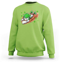 Funny Baseball St Patricks Day Home Plate Drip Sweatshirt