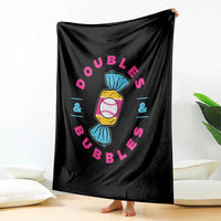 Doubles and Bubbles Baseball Candy Gum Throw Blanket
