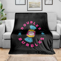 Doubles and Bubbles Baseball Candy Gum Throw Blanket