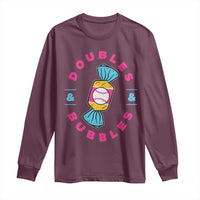 Doubles and Bubbles Baseball Candy Gum Long Sleeve Shirt