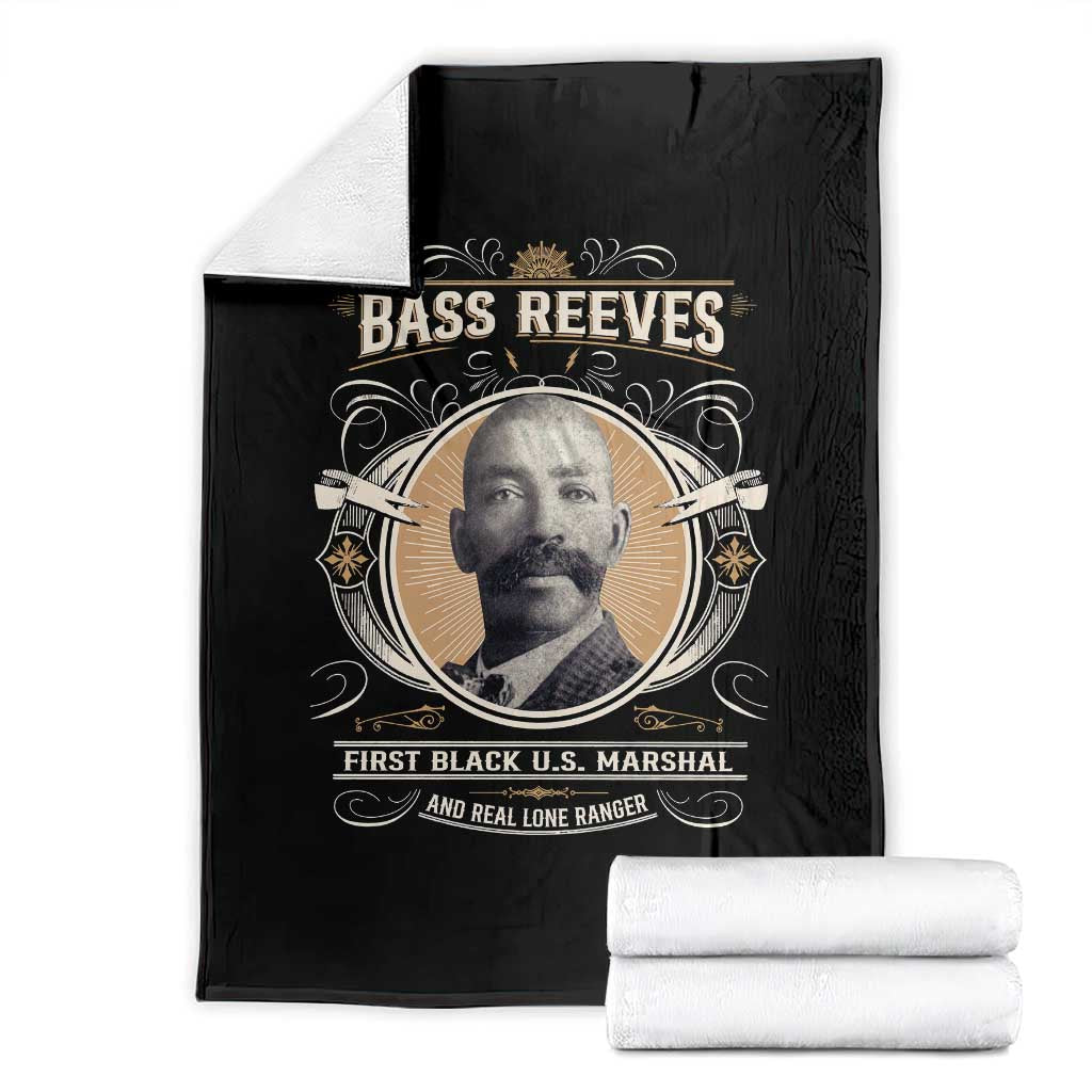 Bass Reeves First Black US Marshal And Real Lone Ranger Throw Blanket African American Cowboy Legend - Wonder Print Shop