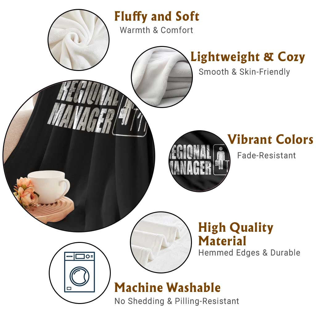 Regional Manager Throw Blanket Funny Dad Baby Matching