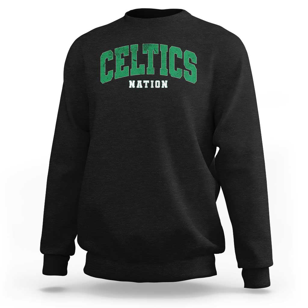 Celtic Nation Sweatshirt Sports Varsity Aesthetic Letters Cap