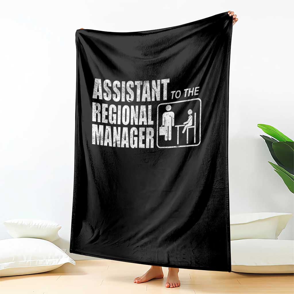Assistant To The Regional Manager Throw Blanket Funny Dad Baby Matching