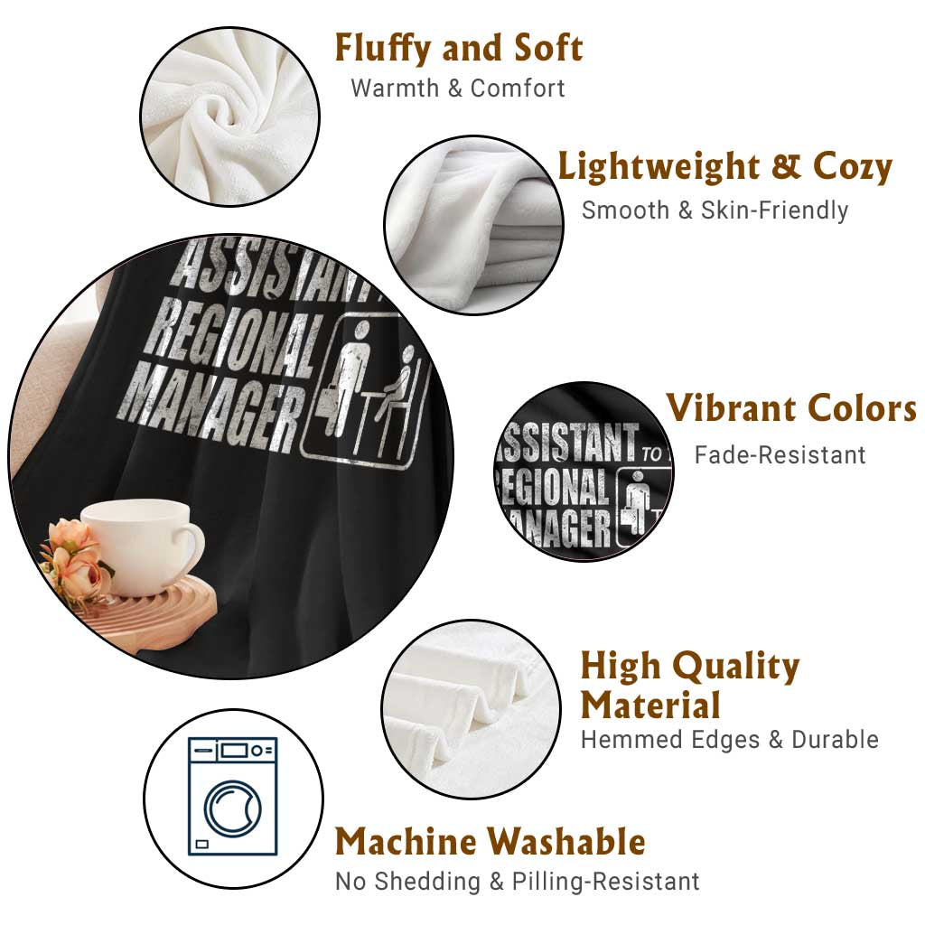 Assistant To The Regional Manager Throw Blanket Funny Dad Baby Matching