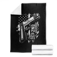 Guns Dont Kill People Do Throw Blanket 2nd Amendment American Flag - Wonder Print Shop