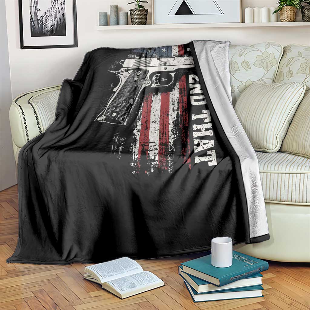 I 2nd That Second Amendment Throw Blanket Pro Gun American Flag Patriotic - Wonder Print Shop