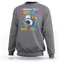 Charcoal 3rd grade soccer sweatshirt with “Ready to Kick Off” front graphic