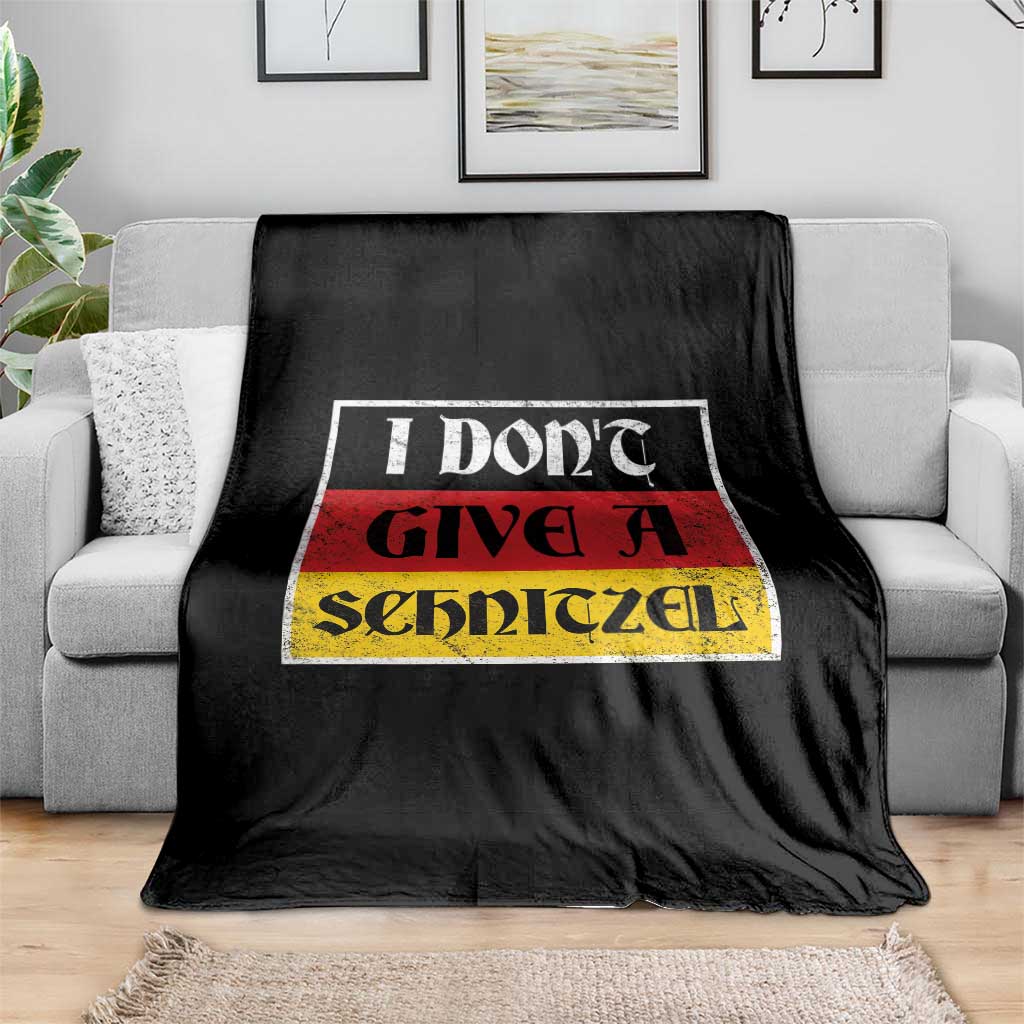German Beer Drinking Throw Blanket I Don't Give A Schnitzel Oktoberfest - Wonder Print Shop