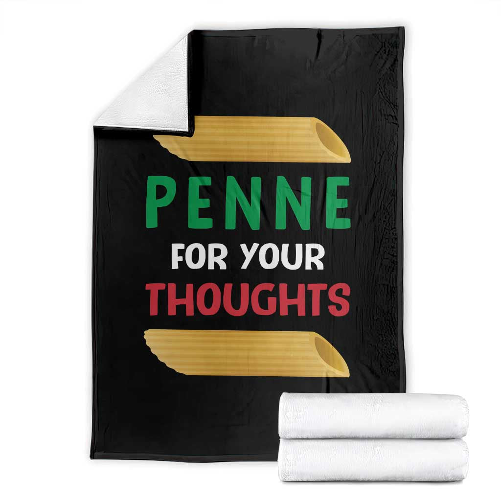 Italia Penne For Your Thoughts Throw Blanket Funny Italian Food