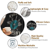 Funny Feel Safe At Night Sleep With A Shieldmaiden Throw Blanket Viking Pride - Wonder Print Shop