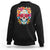 Day Of The Dead Sweatshirt Sugar Skull Dia De Los Muertos Halloween Rose Flowers - Wonder Print Shop