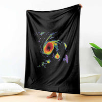 Hurricane Gabrielle 2025 Throw Blanket Meteorologist Weather Radar Storm Chasing - Wonder Print Shop